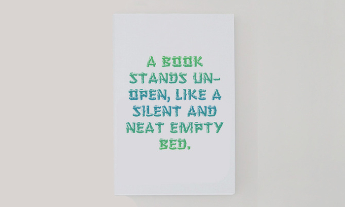 FELICIA ATKINSON - A book stands un-open, like a silent and neat empty bed