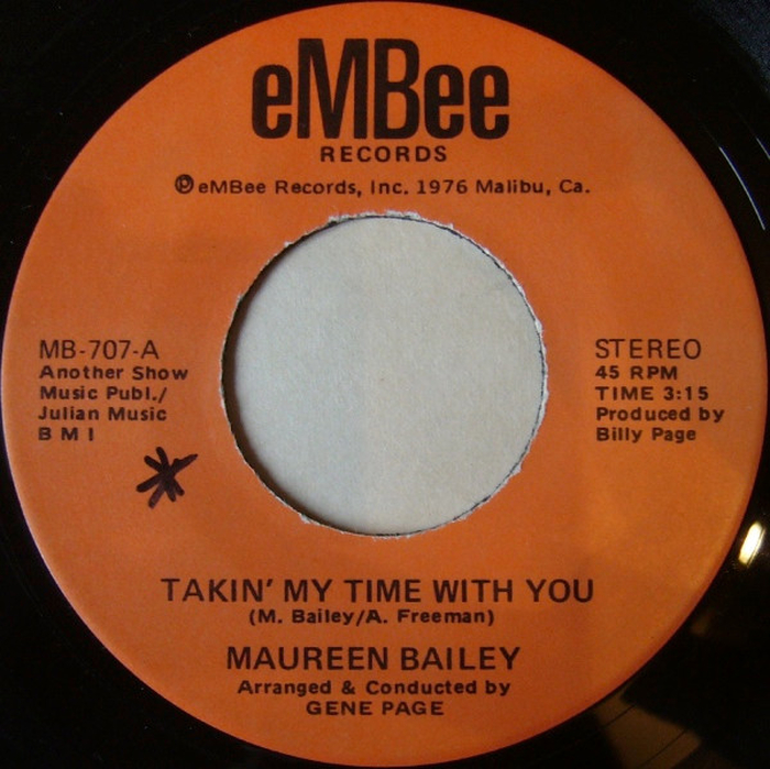 MAUREEN BAILEY - Takin My Time With You