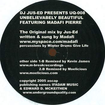JUS-ED FEATURING MADAFI PIERRE - Unbelievabely Beautiful