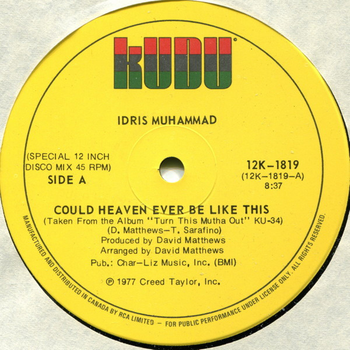 IDRIS MUHAMMAD - Could Heaven Ever Be Like This / Tasty Cakes & Tur