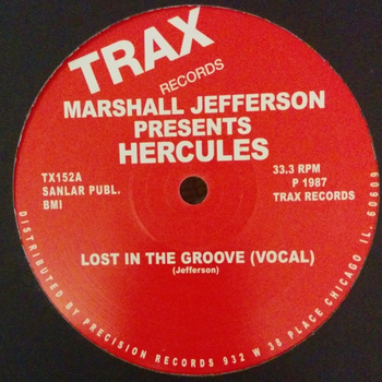 MARSHALL JEFFERSON PRESENTS HERCULES - Lost In The Groove
