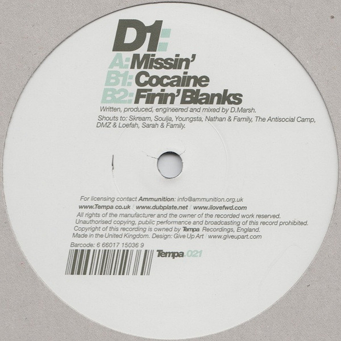 D1 - Missin / Cocaine / Firin Blanks