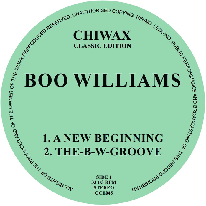 BOO WILLIAMS - A New Beginning