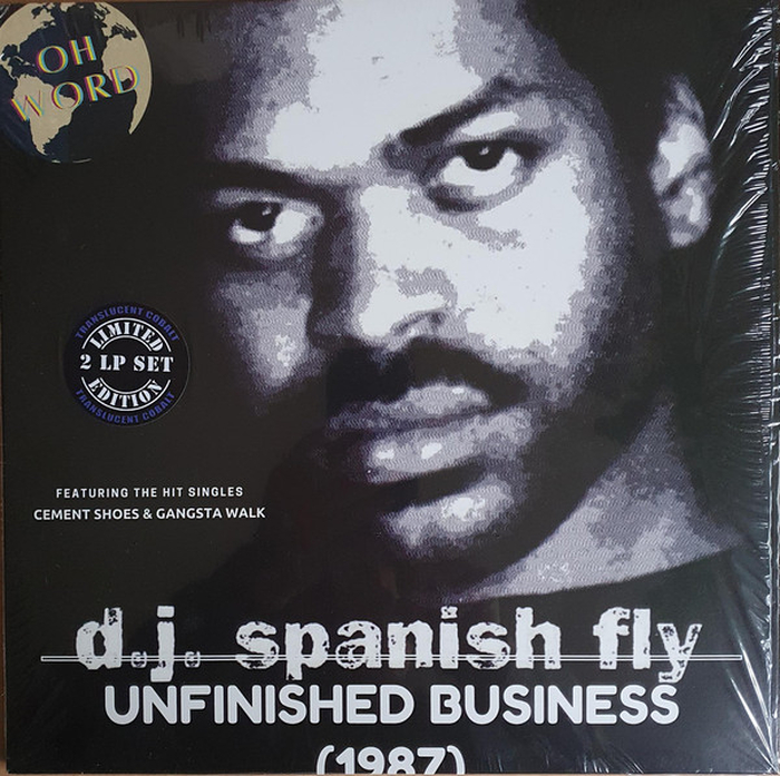 D.J. SPANISH FLY - Unfinished Business (1987) (translucent cobalt)