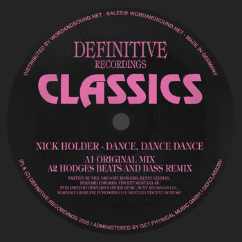 NICK HOLDER - Dance Dance Dance